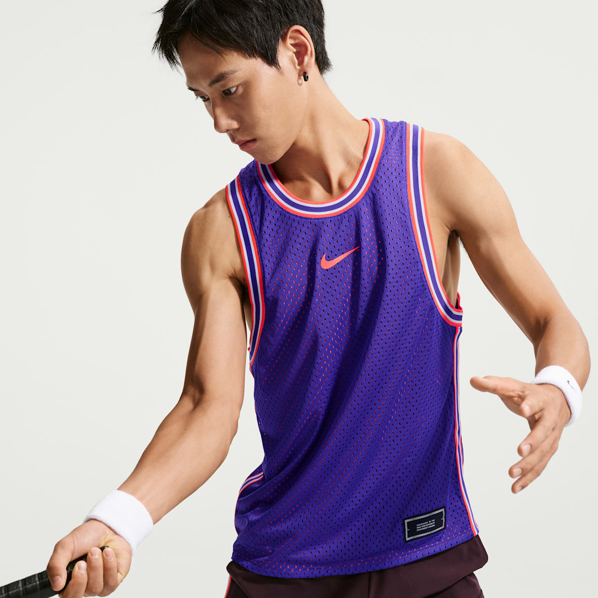 NIKE テニス メンズ タンクトップ XL Dri-FIT ホワイトxブルー NIKE公式】 メンズ テニスウェア【ナイキ公式通販】